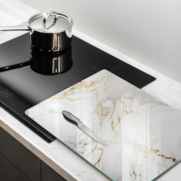 Worktop cover Light marble with gold