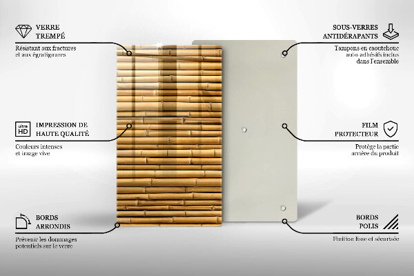 Induction hob protector Nature boho bamboo