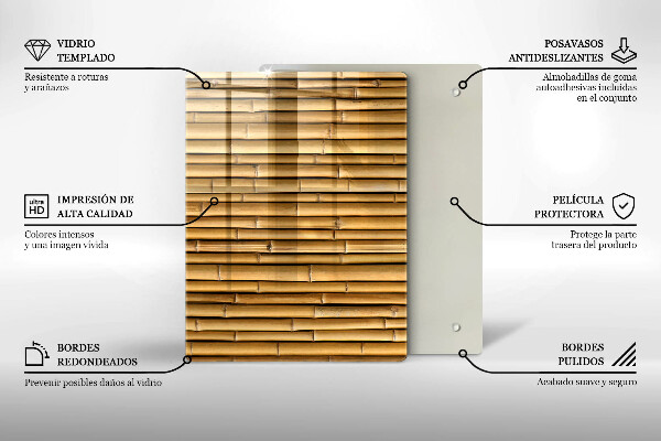 Induction hob protector Nature boho bamboo