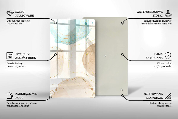 Induction hob protector Boho, spots and gold