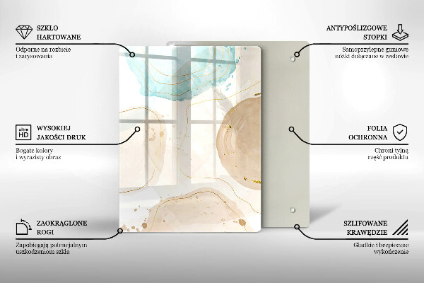 Induction hob protector Boho, spots and gold