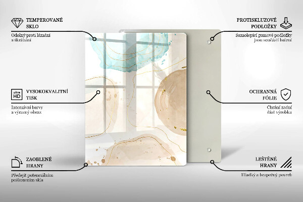 Induction hob protector Boho, spots and gold