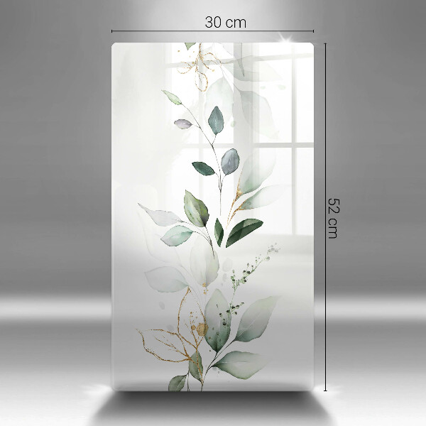 Kitchen countertop cover Watercolor leaves