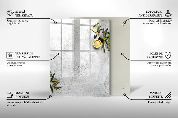 Kitchen countertop cover Olives on concrete