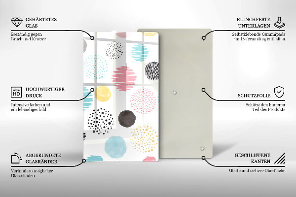 Kitchen countertop cover Painted shapes