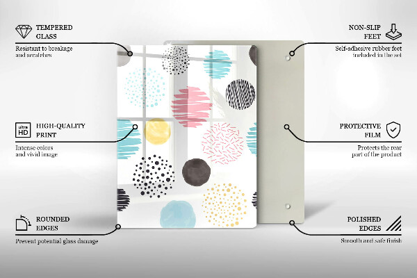 Kitchen countertop cover Painted shapes