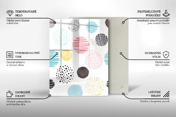 Kitchen countertop cover Painted shapes