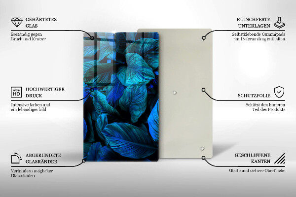 Kitchen countertop cover Jungle vegetation leaves