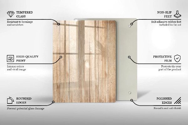 Kitchen countertop cover Wooden planks