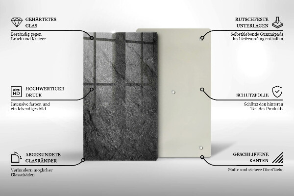 Induction hob protector Stone texture