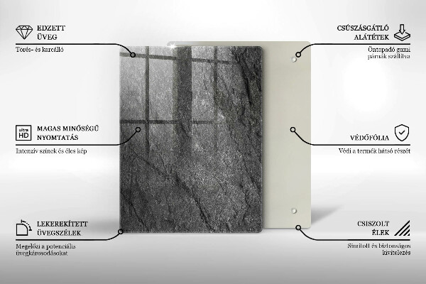 Induction hob protector Stone texture