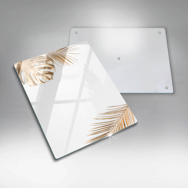 Induction hob protector Golden leaves