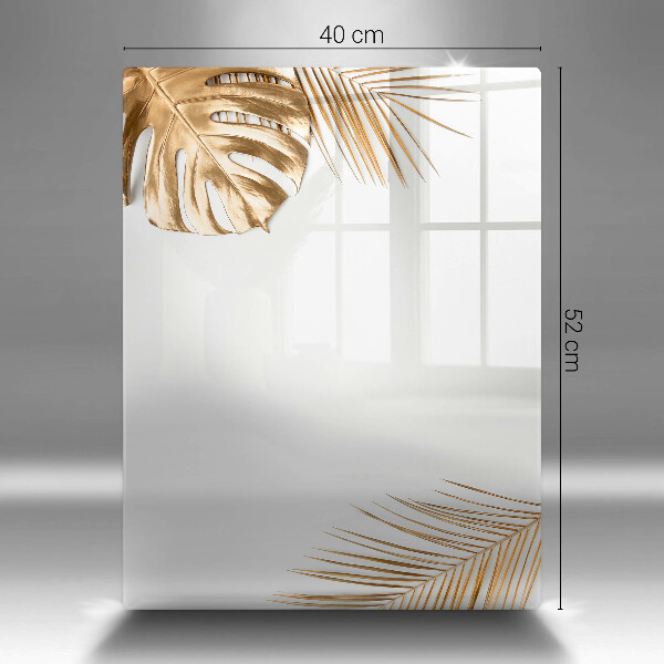 Induction hob protector Golden leaves