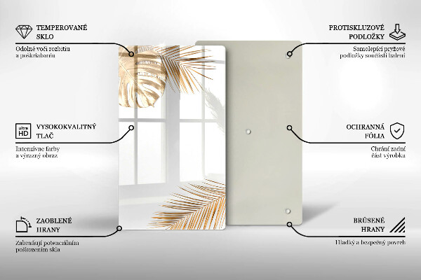 Induction hob protector Golden leaves