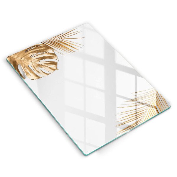 Induction hob protector Golden leaves