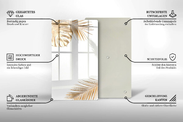 Induction hob protector Golden leaves