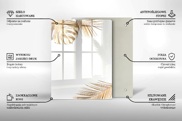 Induction hob protector Golden leaves