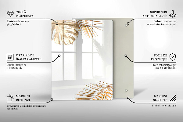 Induction hob protector Golden leaves