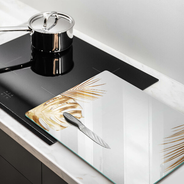 Induction hob protector Golden leaves