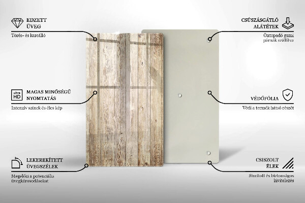 Induction hob protector Wooden planks