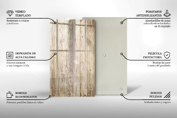 Induction hob protector Wooden planks