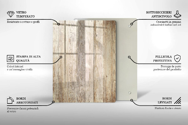 Induction hob protector Wooden planks