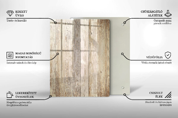 Induction hob protector Wooden planks