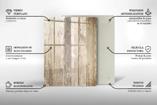 Induction hob protector Wooden planks