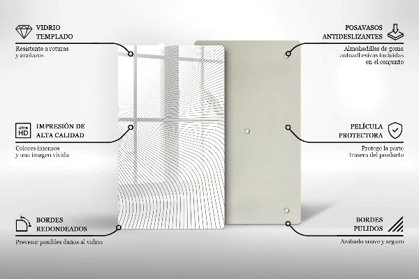 Induction hob protector Modern Line pattern
