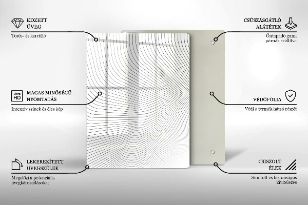 Induction hob protector Modern Line pattern