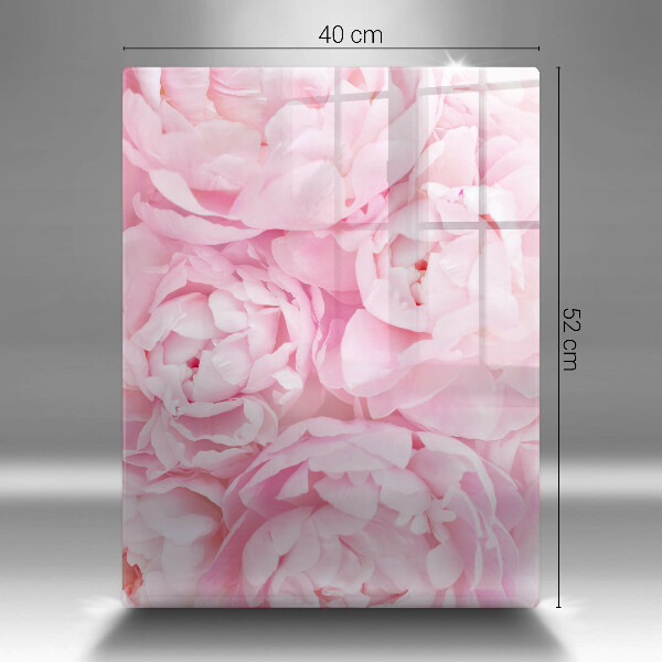 Induction hob protector Delicate peonies