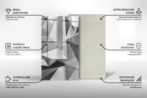 Induction hob protector Concrete sharp abstraction