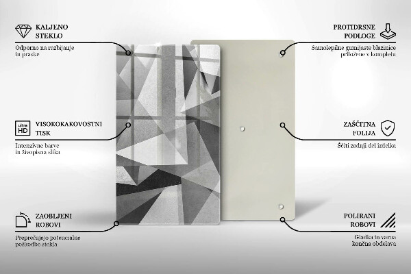 Induction hob protector Concrete sharp abstraction