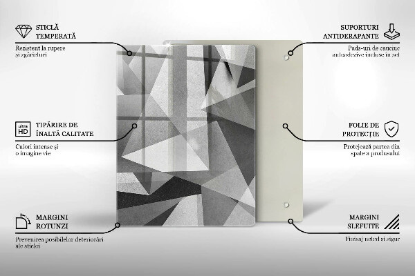 Induction hob protector Concrete sharp abstraction