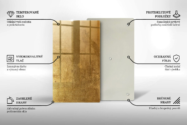 Induction hob protector Gold texture background