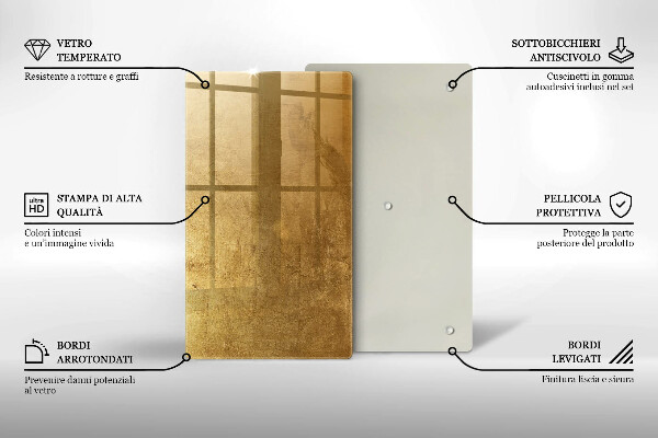 Induction hob protector Gold texture background