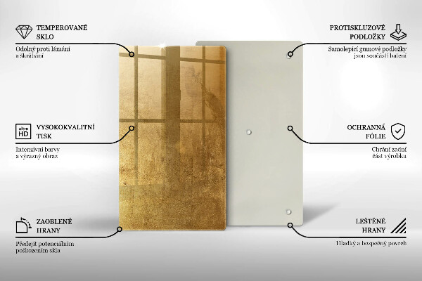 Induction hob protector Gold texture background
