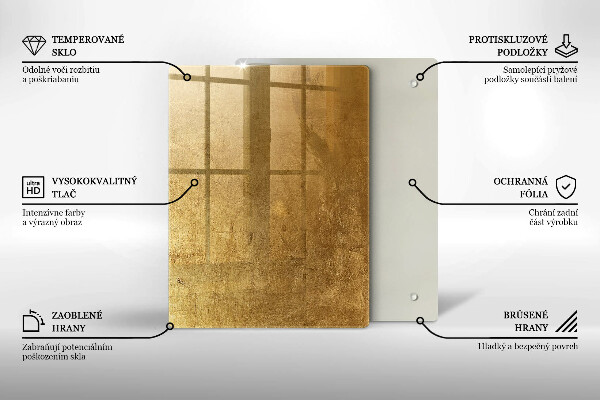 Induction hob protector Gold texture background