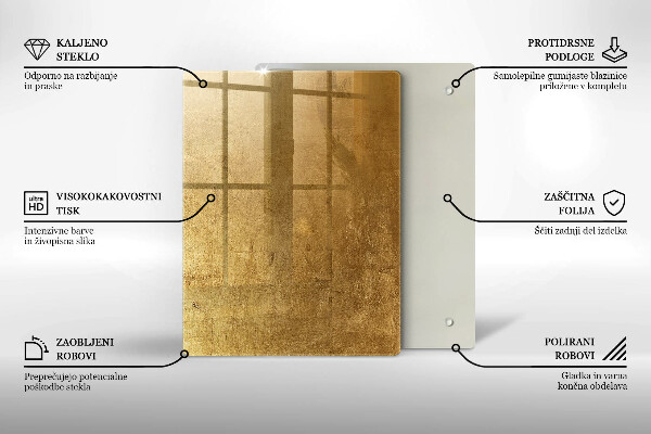 Induction hob protector Gold texture background