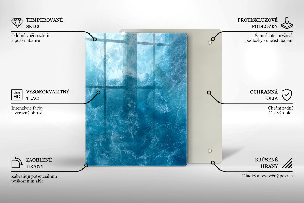 Induction hob protector Blue water