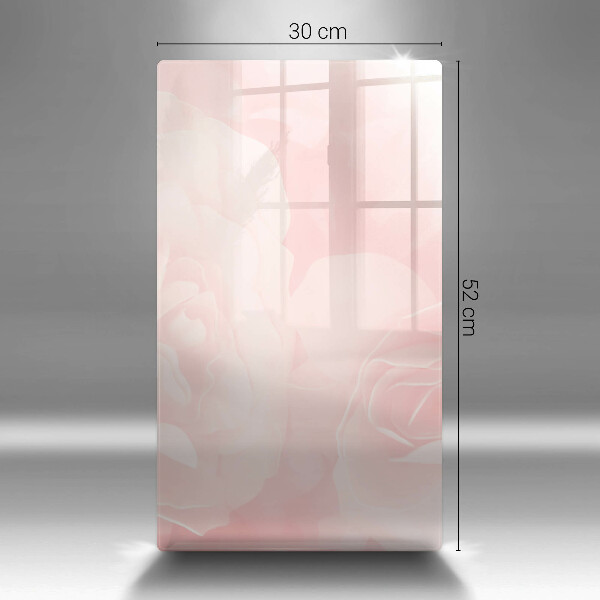 Induction hob protector Pastel background roses