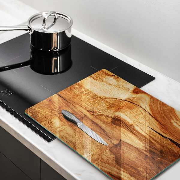 Induction hob protector Wooden board texture