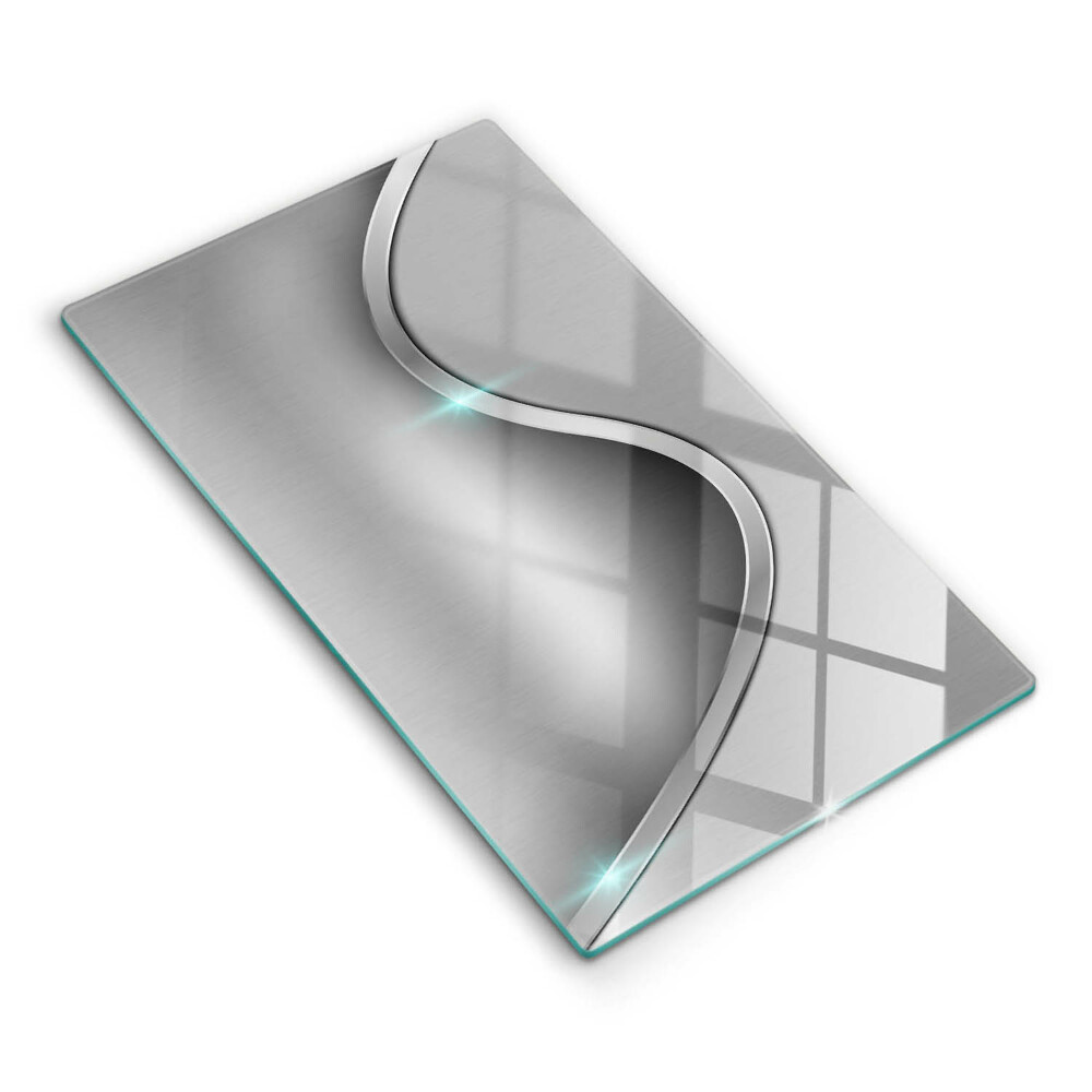 Kitchen countertop cover Silver metal abstraction