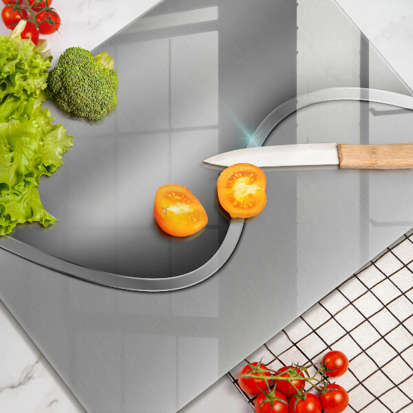 Kitchen countertop cover Silver metal abstraction