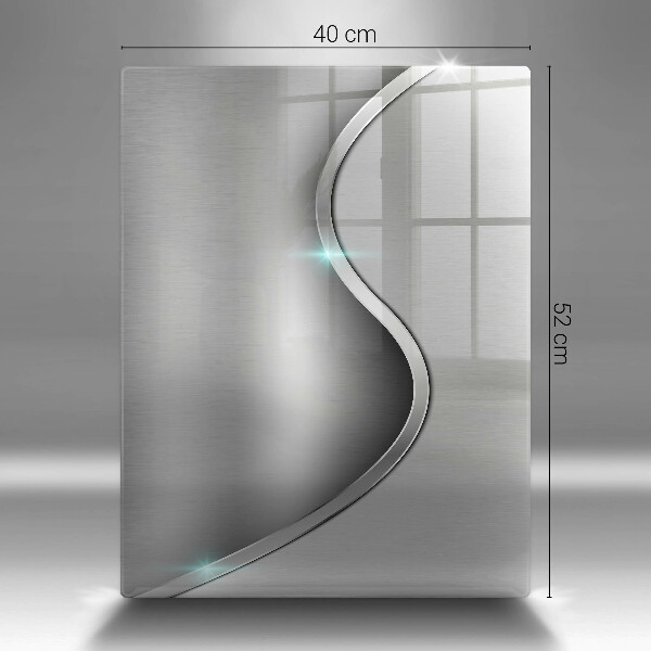 Kitchen countertop cover Silver metal abstraction