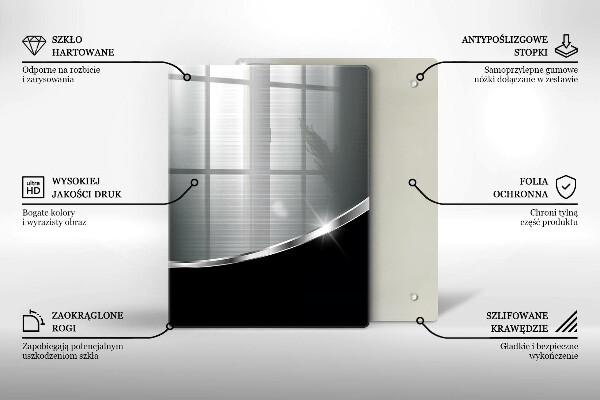 Kitchen countertop cover Abstraction with metal