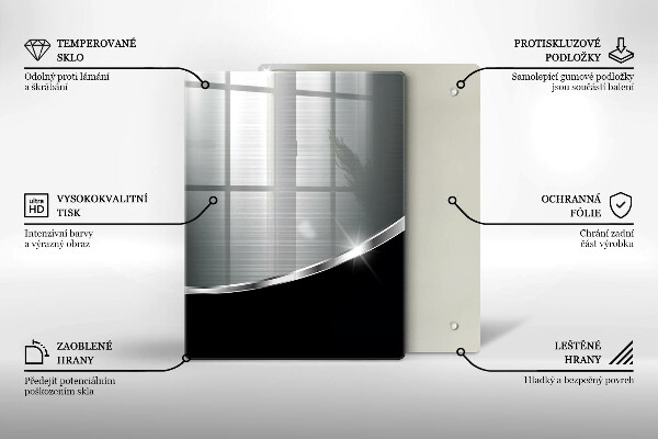 Kitchen countertop cover Abstraction with metal