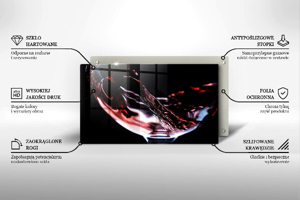 Worktop saver A glass of red wine