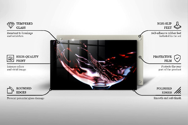 Worktop saver A glass of red wine