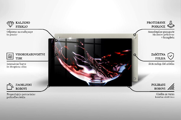 Worktop saver A glass of red wine